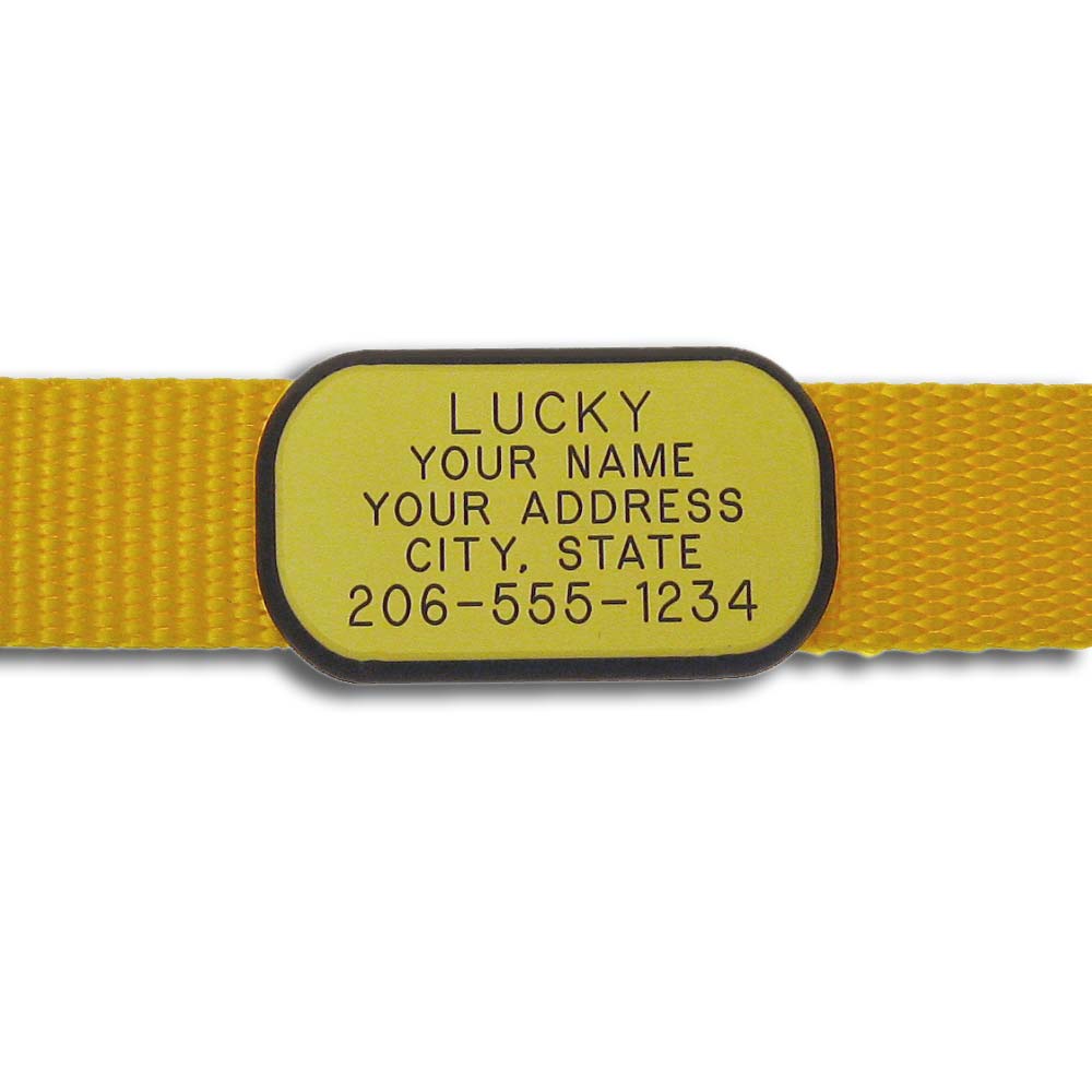 Plastic Collar Tag - Rectangle, - Lucky Pet